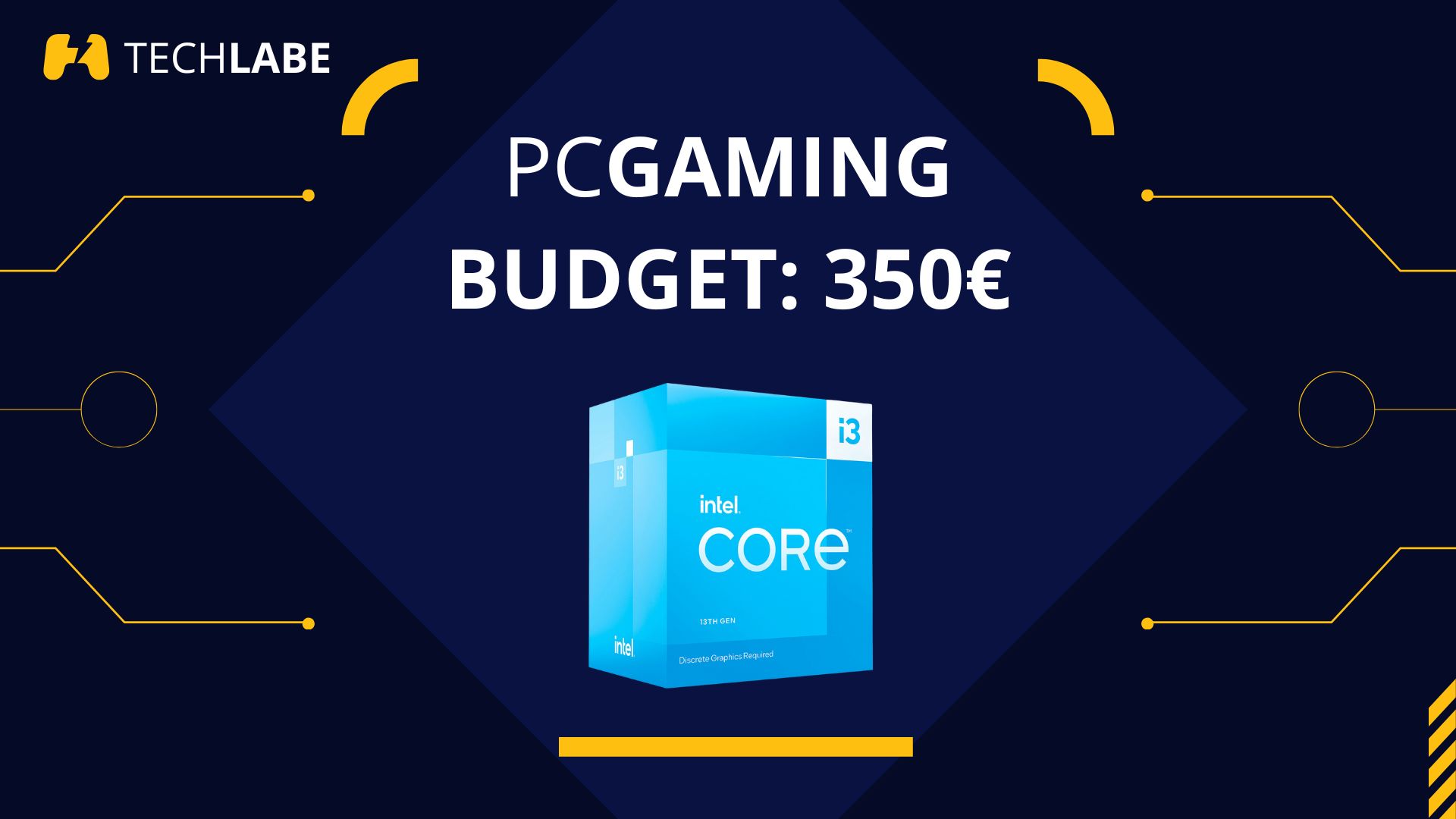 PC gaming intel i3 budget 350€